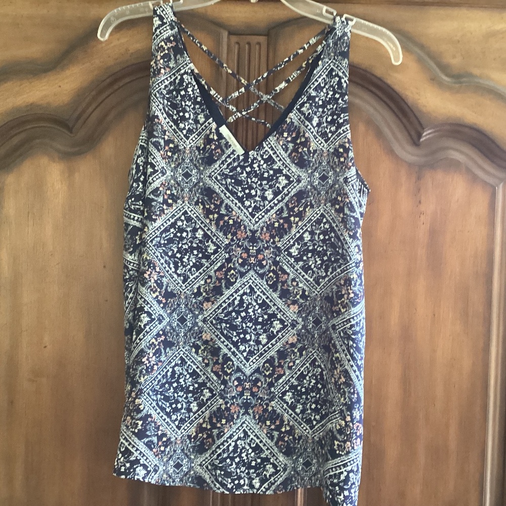 Maurice’s Navy Print Top BNWOT